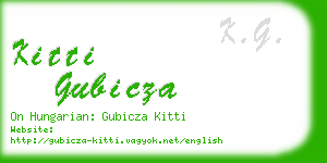 kitti gubicza business card